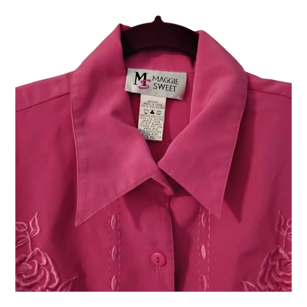 Maggie Sweet Pantsuit Set, Rose Pink, Women's Size Petite Medium, Pre-owned - Picture 4 of 10